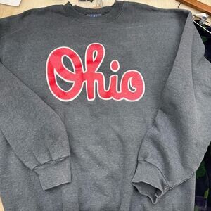 Hanes Charcoal and Red Ohio Men's Sweatshirt